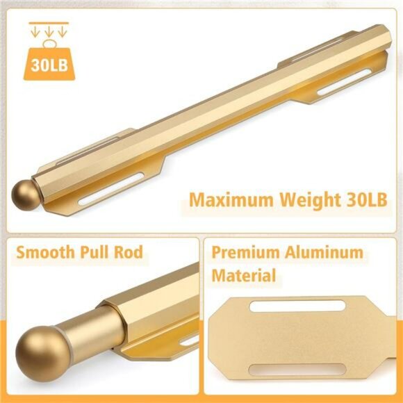 Pull Out Closet Valet Rod Heavy Duty Retractable Clothes Hanger for Suits Shirts - Picture 3 of 8